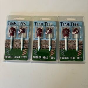 Texas A&M Aggies golf tees TEAM-TEES rubber head tees Football NCAA LOT of 3